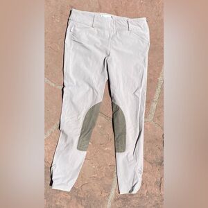 Tailored Sportsman Tropy Hunter Mid-Rise Side-Zip Breeches, Tan